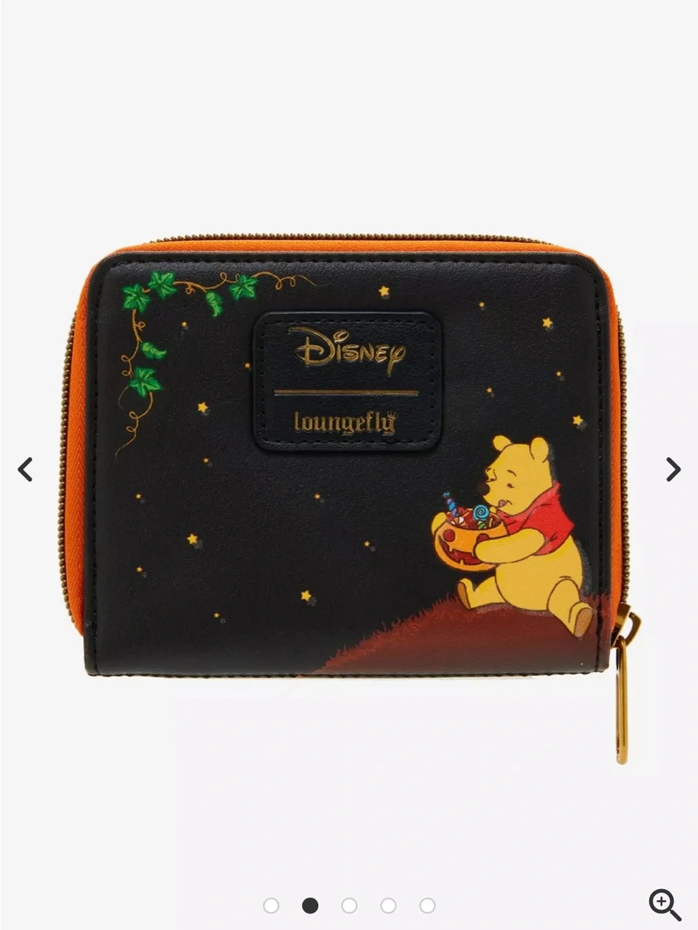 Loungefly Disney Winnie The Pooh Pumpkin Glow-In-The-Dark Mini Zipper Wallet